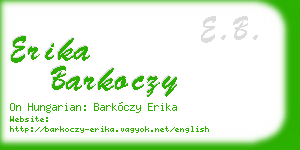 erika barkoczy business card